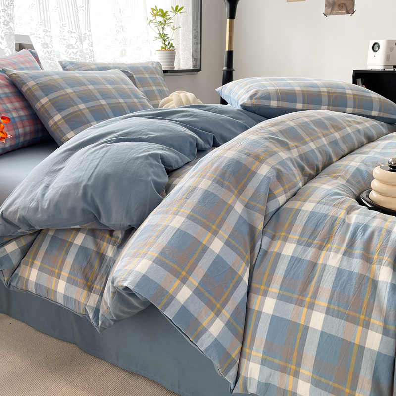 A类纯棉被套单件100全棉水洗棉被罩150×200×230床单人宿舍床笠