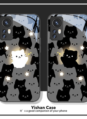 适用红米note12pro手机保护壳小米13pro新款12sultra情侣11pro茫茫人海10s遇见你k60黑色k50可爱猫咪k40液态