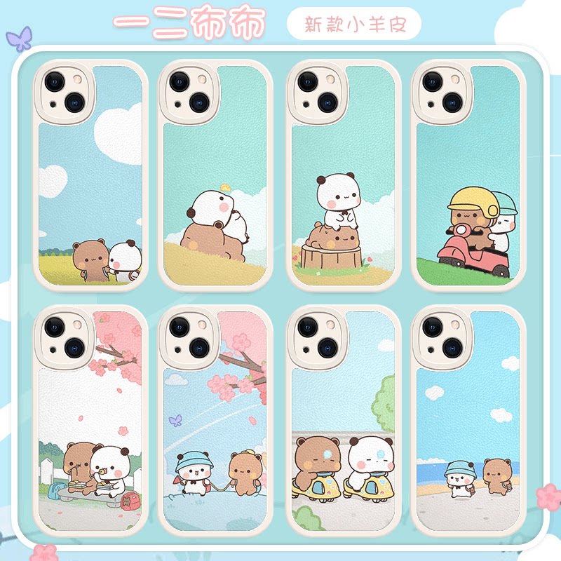 一二布布苹果15手机壳iphone12pro卡通vivo小米14红米note13可爱oppo7情侣iqoo9适用neo8华为nova10套reno11
