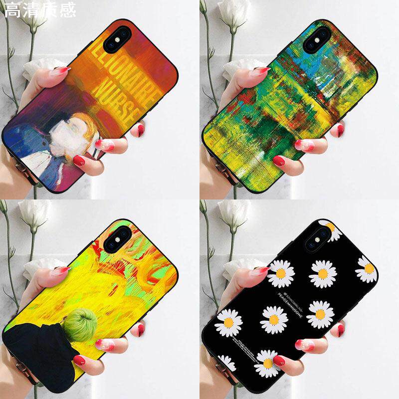 权志龙GD手机壳适用于苹果xs同款5se软壳iphone6splus雏菊7plus/8反战油画女iphone14pro磨砂13promax/11/xs