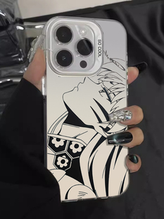 杀生丸手机壳适用于苹果15plus新款彩银镭射iPhone14promax新年13中国红12动漫11潮酷12por个性ip十五高级11