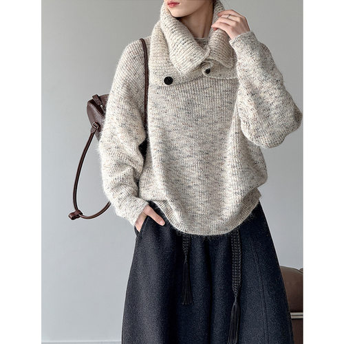 橘芷秋冬新款韩系羊毛针