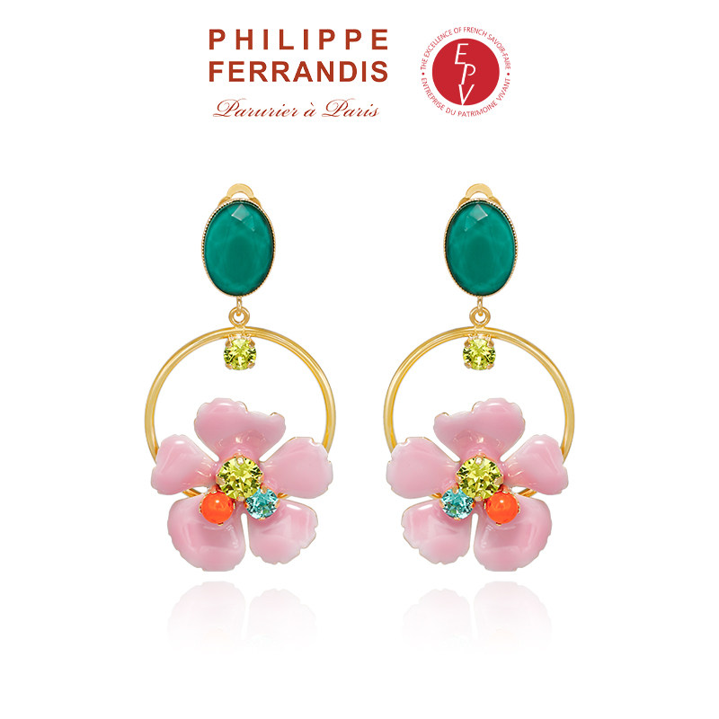 【AZLOOK】Philippe Ferrandis繁樱绽放山茶花耳环女高级感首饰