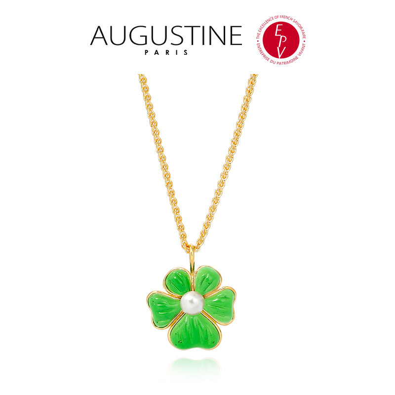 【AZLOOK】Augustine Paris古法琉璃山茶花耳环项链戒指高奢套装