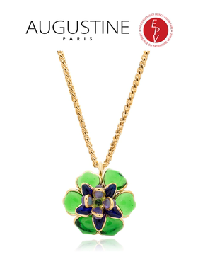 【AZLOOK】Augustine Paris古法琉璃山茶花项链耳环戒指时尚套装