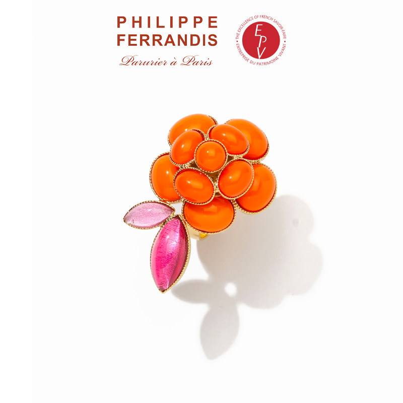 【AZLOOK】Philippe Ferrandis自由之爱山茶花戒指女时尚感爆款