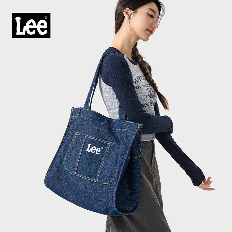 Lee官方牛仔布托特包手拎包图片