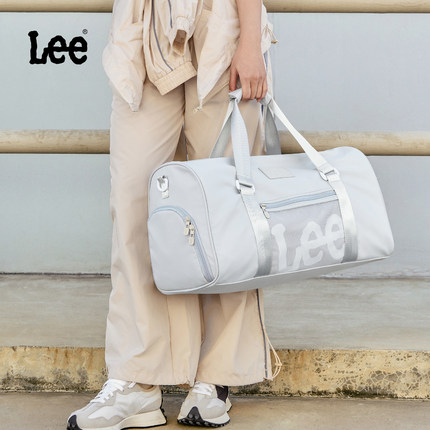Lee大容量旅行包干湿分离外出斜挎包多功能健身包女可套拉杆箱