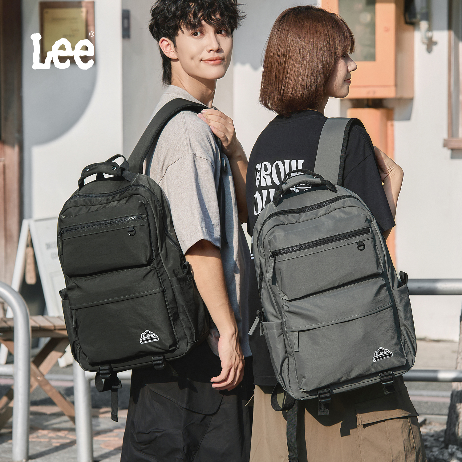 Lee潮流双肩包新款旅行登山书包