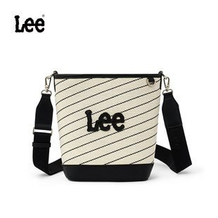 潮流新款 Lee官方香檳水桶包女大學(xué)生時尚 斜挎包休閑通勤單肩包包