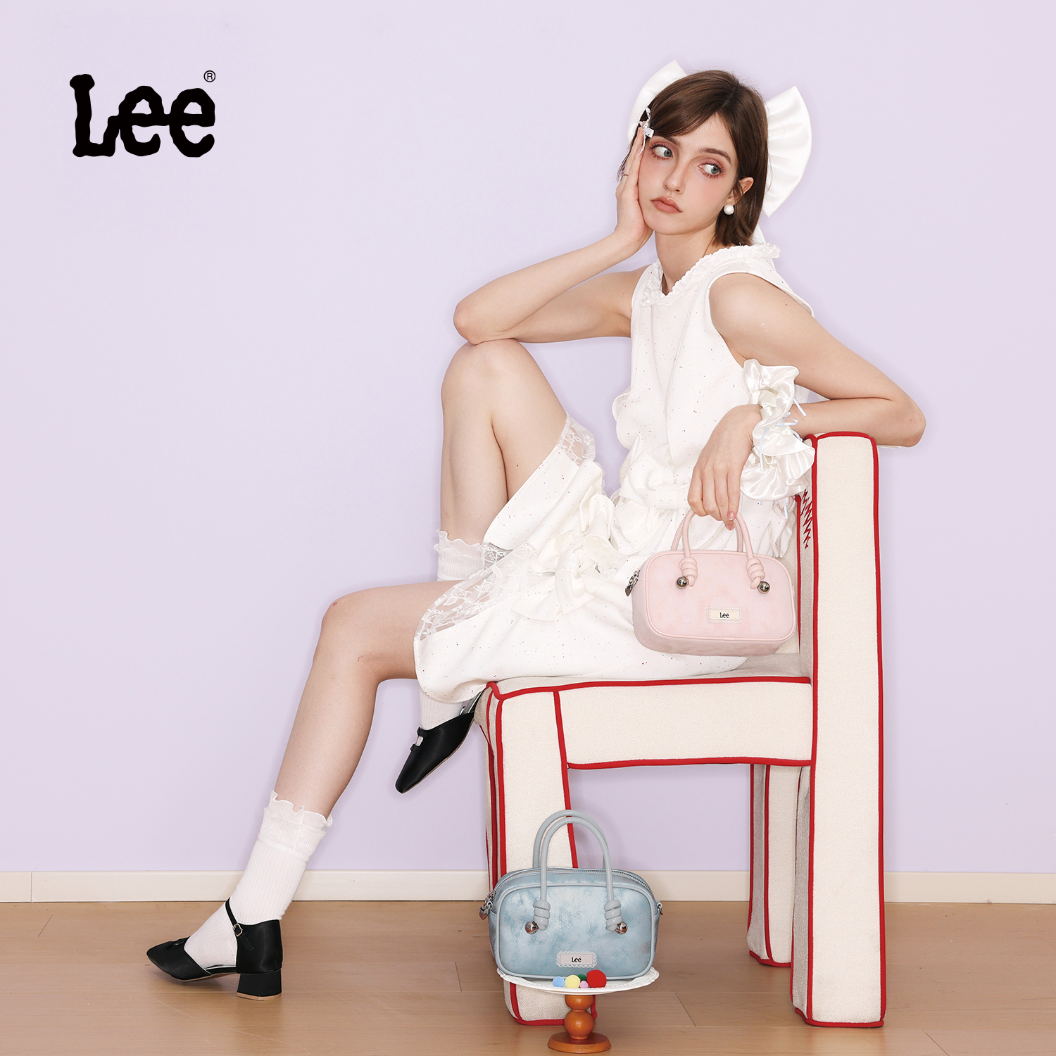 Lee官方迷你手拿包2025新款时尚百搭斜挎包少女出街简约波士顿包