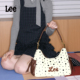 Lee新款 撞色波点斜挎包女大学生时尚 百搭单肩包云吞包通勤托特包