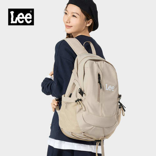 Lee官方旅行双肩包新款休闲电脑包女大学生户外运动大容量背包男