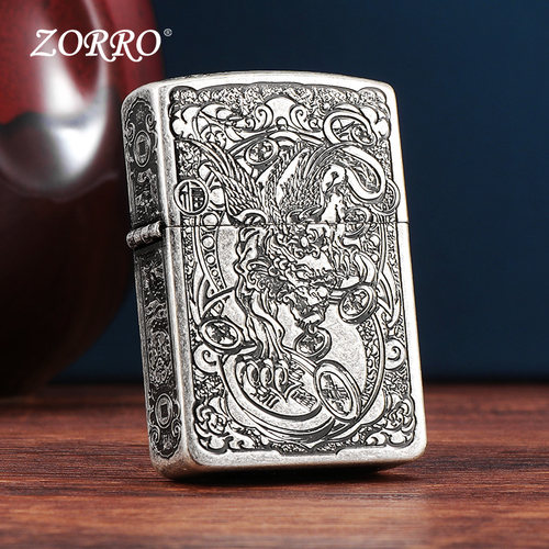 ZORRO/佐罗招财貔貅1941复刻版煤油防风打火机五面蚀刻男士打火机