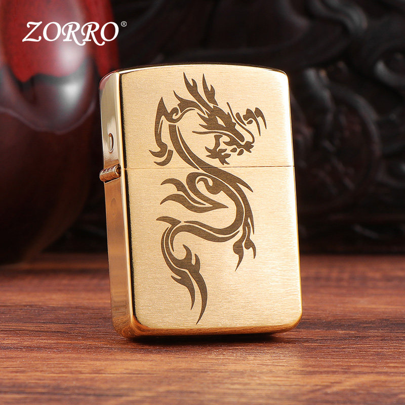 ZORRO/佐罗1941复刻版龙图腾煤油防风打火机男女生创意便携打火机