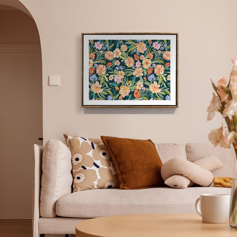 奶油风花卉电表箱装饰画客厅名A画落地画餐厅玄关多媒体电闸挂画
