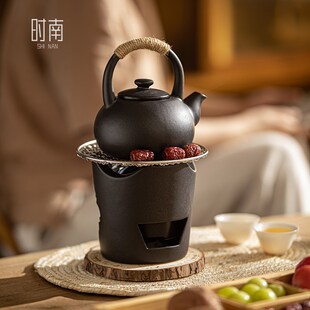炭炉煮茶炉酒精炉家用户外烧水z壶粗陶温酒煮茶炉炭火煮茶器温茶