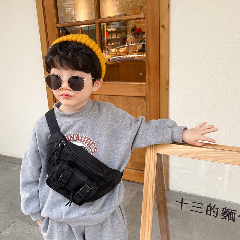 韩版帅气男孩腰包时n尚大容量潮酷休闲小女孩洋气斜挎零钱配饰胸