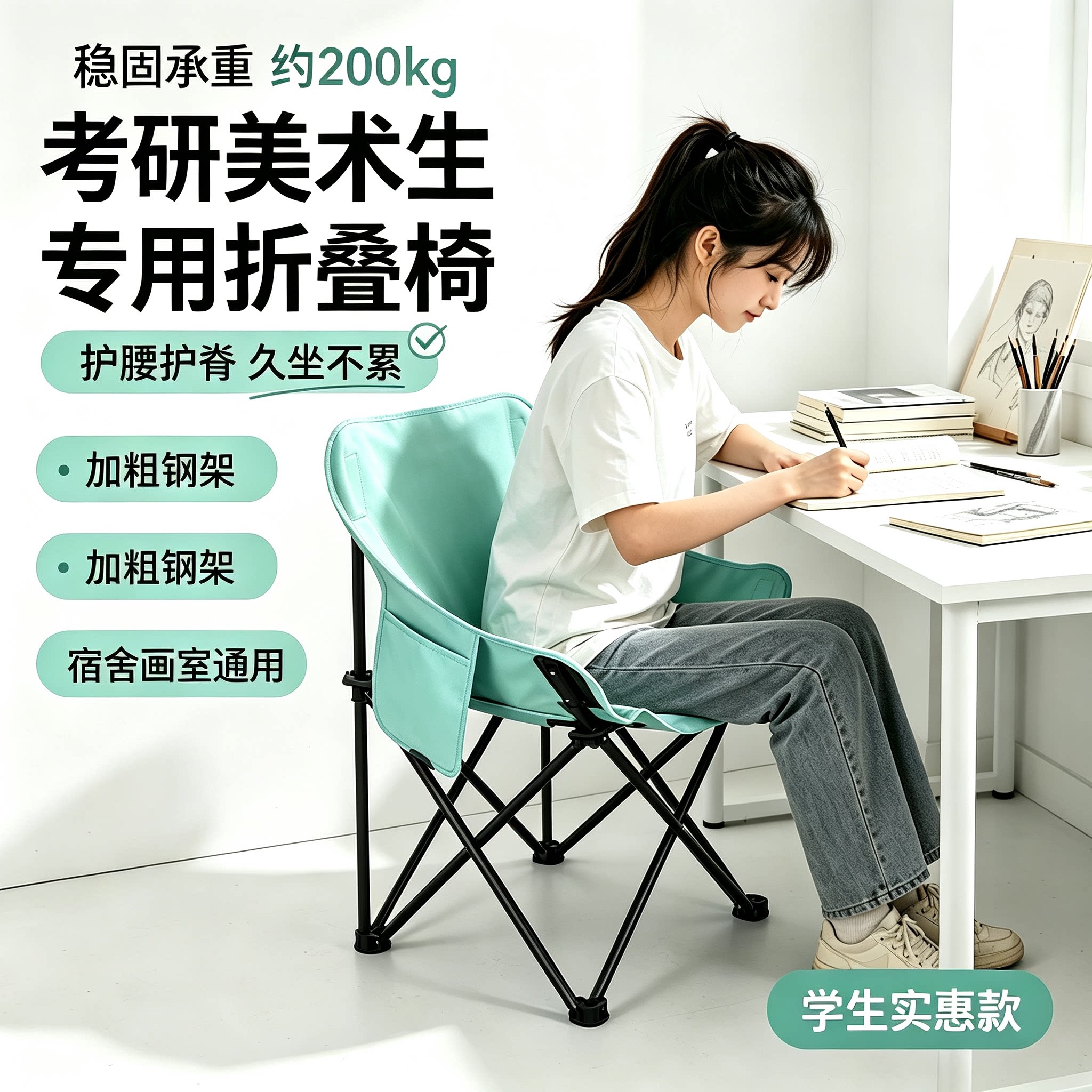 户外折叠椅便携式月亮椅图片