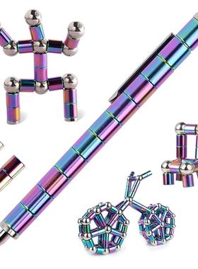 Magnetic Metal Fidget Pen Toys Multifunctional Gift Deformab
