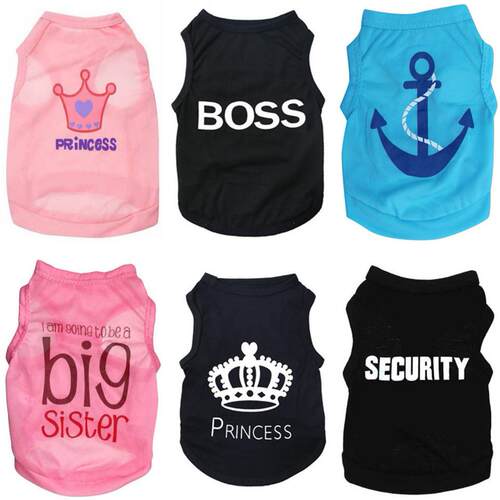 Cute Printed Summer Pets tshirt Puppy Dog Clothes Pet Cat Ve