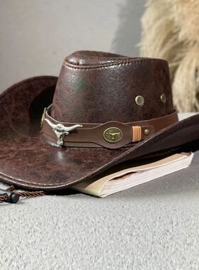 Western Cowboy Hat Rivet Jazzs Girl Costume Cosplay Cap Orna