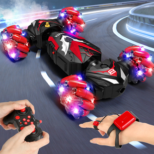 儿童特技漂移手势感应变形手表遥控汽车高速四驱越野扭变赛车玩具