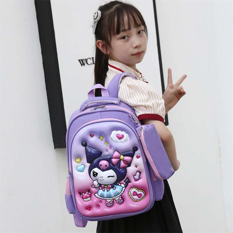 史努比官网卡通硬壳儿童包女孩洋气双肩包幼儿园一年级小孩书包
