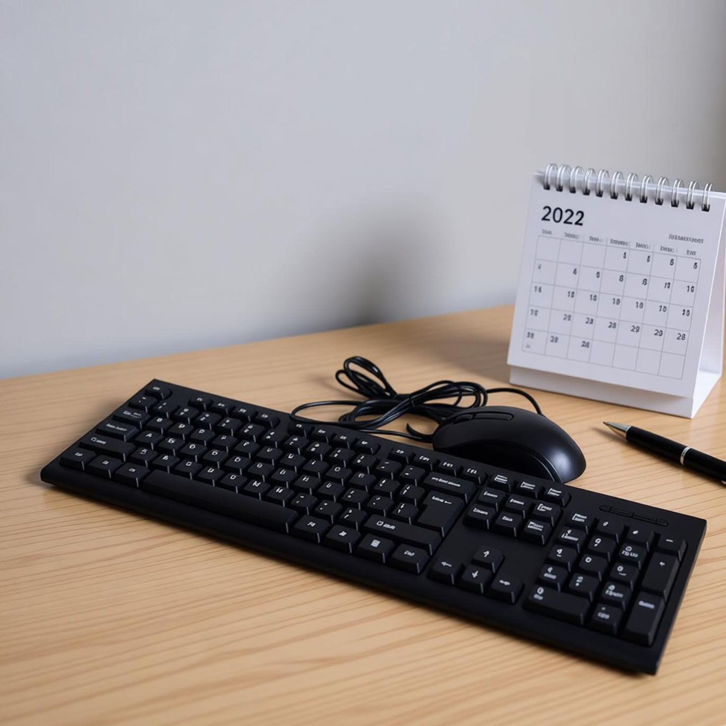 侬姐USB接口有线薄膜键盘鼠标套装商务办公低音按键防水防尘简约