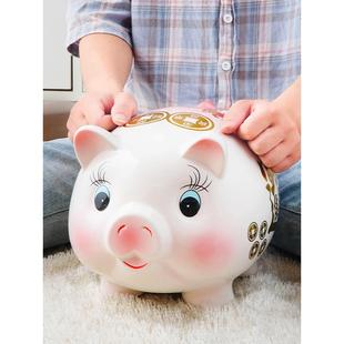 g猪仔钱罂存压岁罐箱打不开小陶瓷储蓄罐存钱罐储钱罐大号儿童可.
