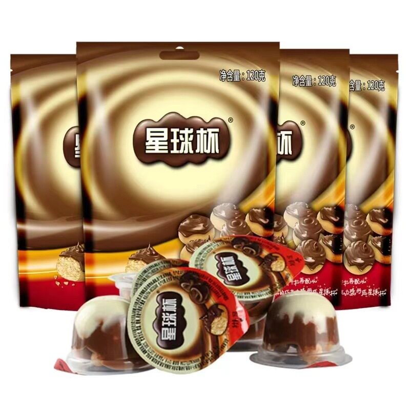 甜甜乐星球杯巧克力杯饼干粒童年解馋休闲零食下午茶小吃120g袋装