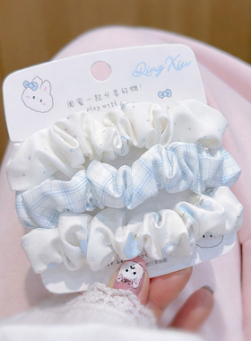 动漫奶油小肠发圈温柔碎花