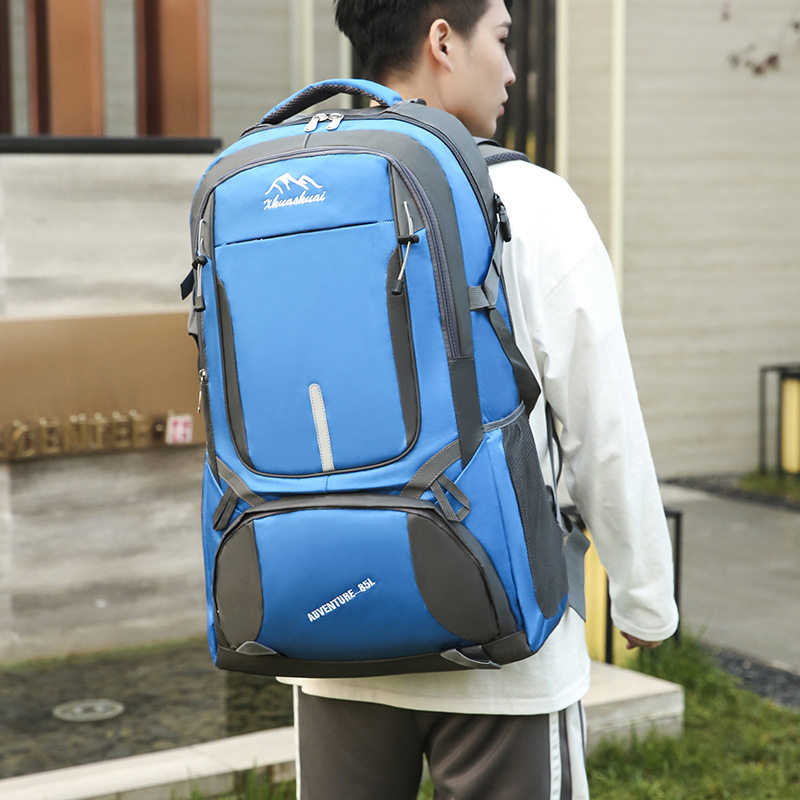 OUTDOOR HIGH-CAPACITY HIKING BAG SIMPLE BACKPACK COUPLE SPORTS TRAVEL BAG WATER-REPELLENT BACKPACK