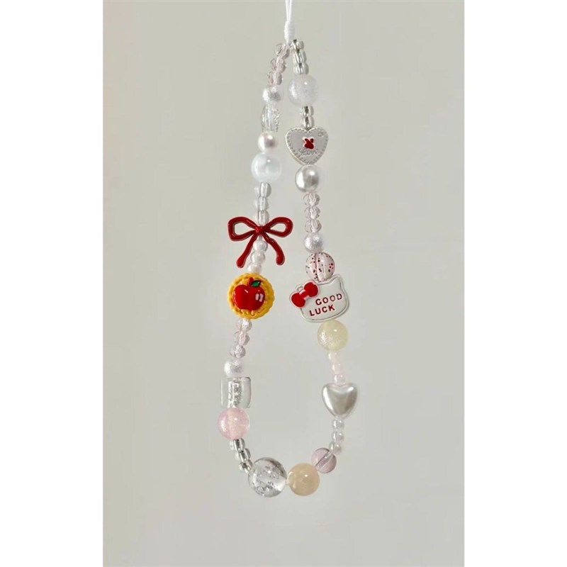 小红书同款蝴蝶结串珠少女手机链ccd挂绳ins链条diy相机挂链挂件