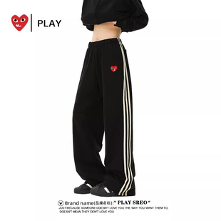 宽松休闲直筒长裤 女2025秋冬新款 子 PLAY三条扛卫裤 官方旗舰店正品