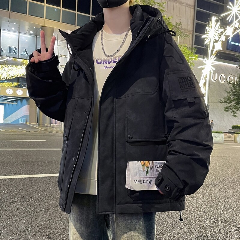 拓路者羽绒服男2025新款冬季青少年户外冲锋衣初中高中学生加厚工