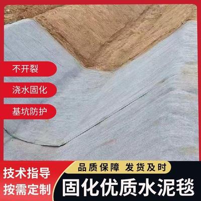 专用新型水泥毯浇水鱼塘固化护坡改造沟渠加厚河道混凝土建筑帆布