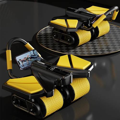 四轮健腹轮2026新款自动回弹男女家用收腹卷腹瘦肚子神器运动器材