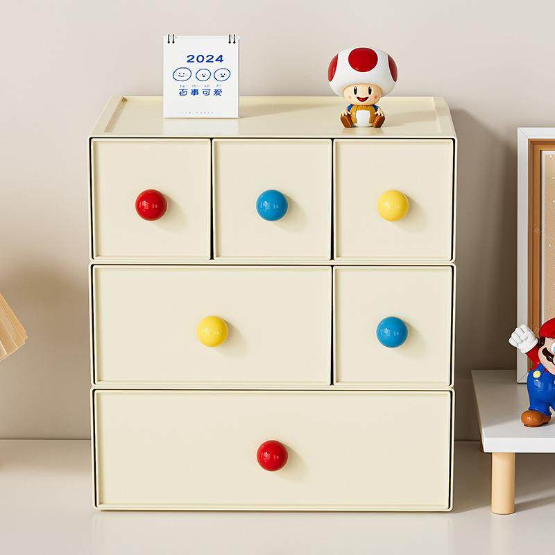 多巴胺桌面收纳柜抽屉式学生书桌文具储物盒皮筋发夹饰品整理盒,收纳整理,首饰盒,淘宝优惠券,粉丝福利购,淘宝优惠卷