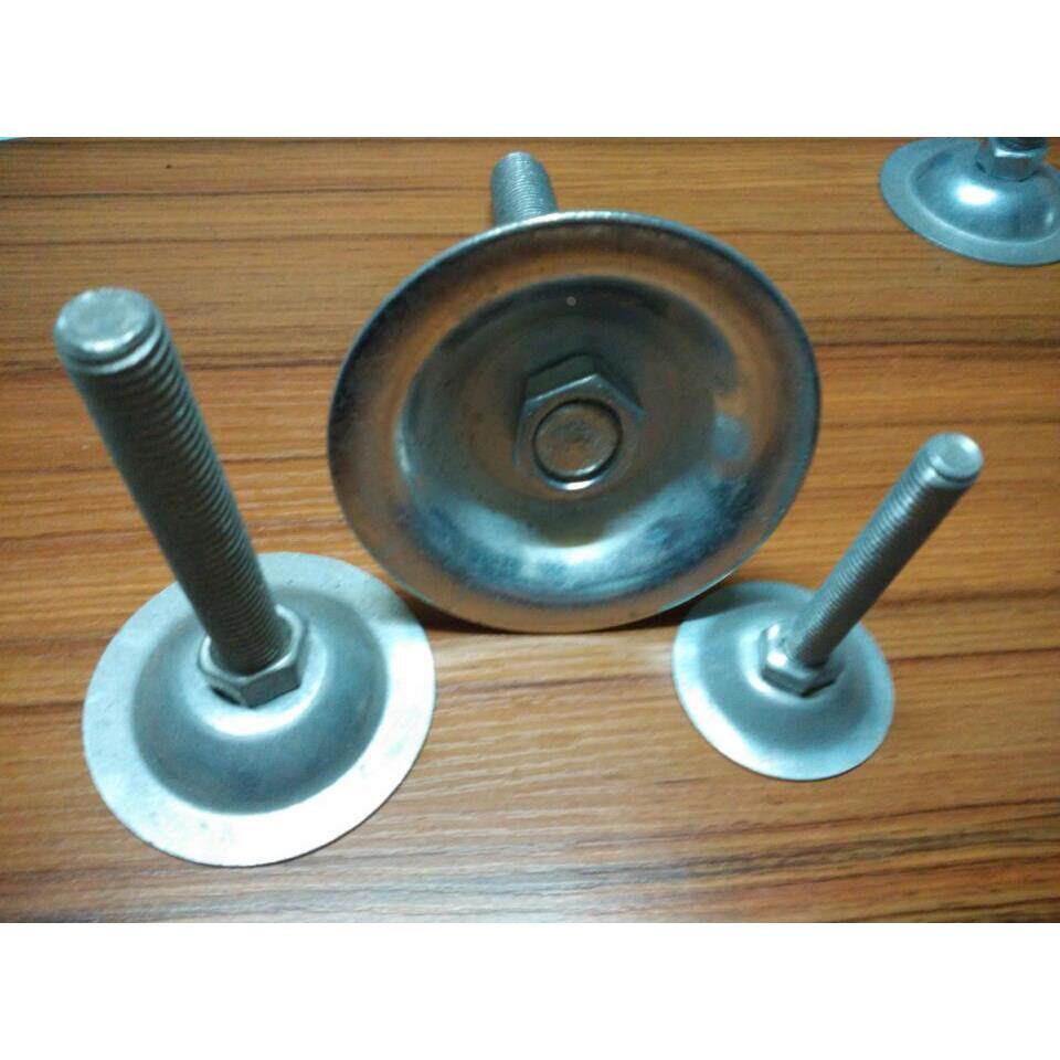 特价镀锌底盘60 80铁皮喇叭脚盘调节脚调整脚脚杯M10 M12 M14 M16