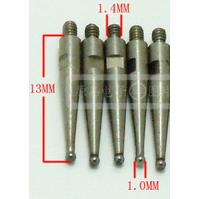 数显百分表测厚规高度计测头测针白钢球头1.4螺纹M1.4*L13.5*D1.0