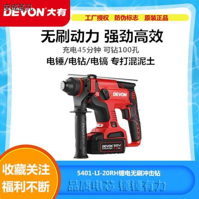 5401锂电20V无刷冲击钻轻型大功率电锤多功能高品质锂电电锤