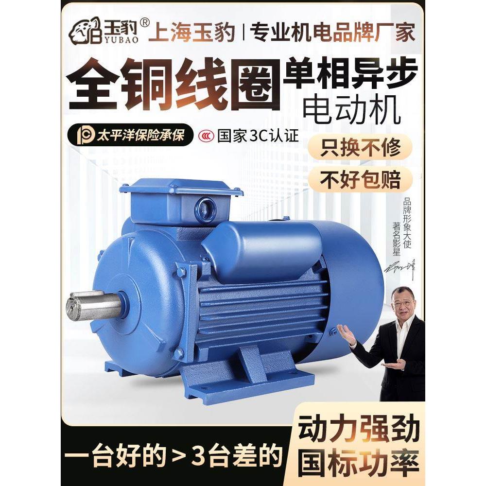 单相电机220V小型两相0.75/1.1/1.5/2.2/3KW高速全铜线异步电动机