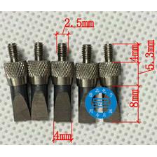 数显百分表千分表测微计高度计测头M2.5*L8*D4*厚0.4刀口测头表头