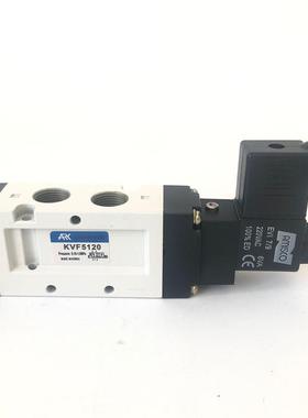 全新白色精品KVF5120韩国ARK气动电磁换向阀3分接口 AC220V DC24V