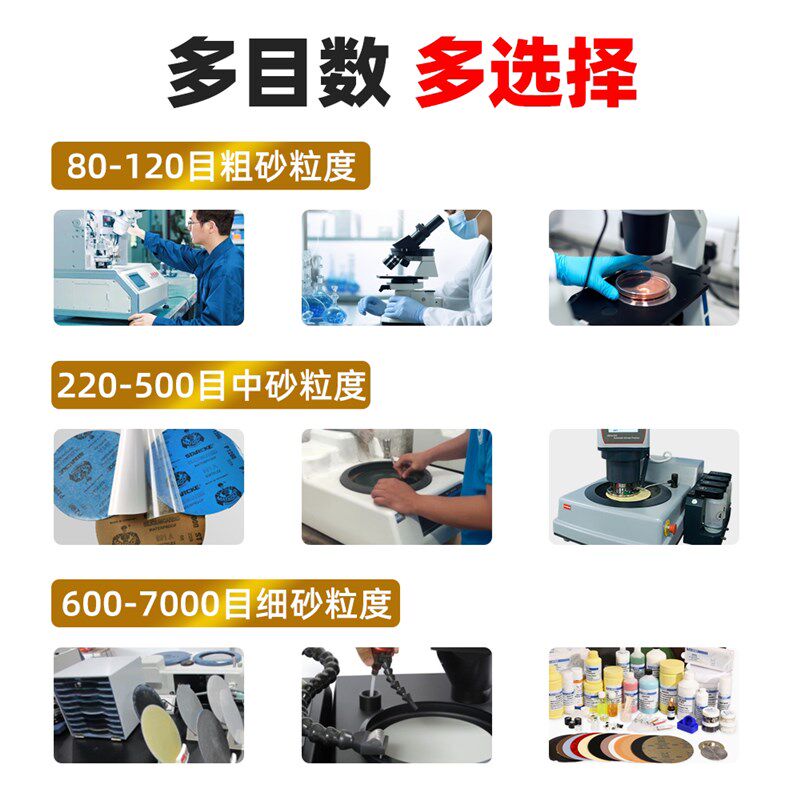 热销10寸12寸金相砂纸抛光250mm300mm圆形打磨带背胶金相研磨碳化