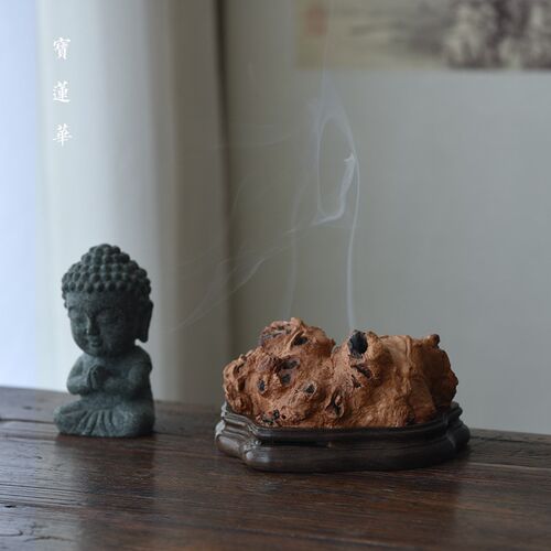 热销荔枝木盖香炉 一物一图香熏香炉 香篆炉塔香炉香盒点沉香器卧