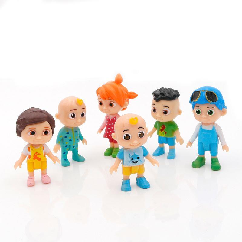 推荐Multiple styles 6-8cm Cocomelon Figure Toys Family Siste