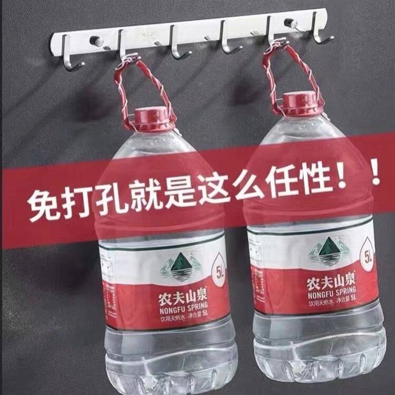 热销不锈钢304挂钩排钩挂衣钩壁挂墙上粘钩浴室厨房连体挂钩一体