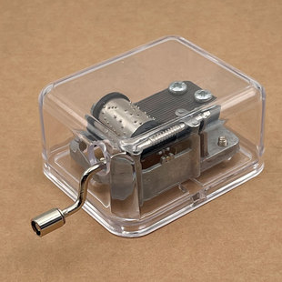 热销手摇式迷你音乐盒创意礼物透明穿越时空的思恋生日礼物送朋友